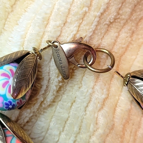 Vintage Lenora Dame tulip bead necklace Boho Coachella Western - Picture 5 of 5